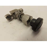 Whitey SS-21RS4 316 Stainless Steel Needle Valve 3000 PSI 1/4" Tube compression