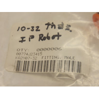 (Lot of 6) SMC KQ2L08-00 PUSH TO CONNECT 90deg ELBOW 10/32thrd  1/4" TUBE
