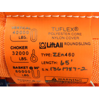 TUFLEX 65 Ft Endless Round Sling Vertical 40000 LBS Basket 40Ton Lifting strap