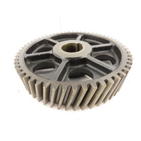 17-1/2 O.D.  3-3/4" W 57 Tooth 104LB Cast Iron Spoked Industrial Bevel Spur Gear