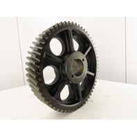 17-1/2 O.D.  3-3/4" W 57 Tooth 104LB Cast Iron Spoked Industrial Bevel Spur Gear
