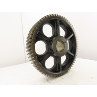 19-1/4"O.D.  3-3/4"W 63 Tooth 120LB Cast Iron Spoked Industrial Bevel Spur Gear