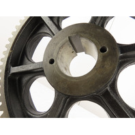 19-1/4"O.D.  3-3/4"W 63 Tooth 120LB Cast Iron Spoked Industrial Bevel Spur Gear