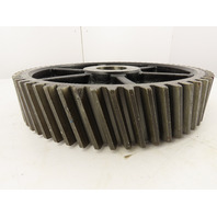 19-1/4"O.D.  3-3/4"W 63 Tooth 120LB Cast Iron Spoked Industrial Bevel Spur Gear