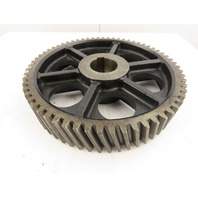 19-1/4"O.D.  3-3/4"W 63 Tooth 120LB Cast Iron Spoked Industrial Bevel Spur Gear
