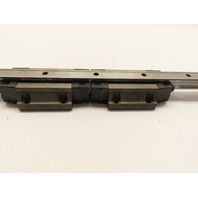 THK SHS20LC lot of 2 THK SHS20LC Linear Slide Block Bearings W/640MM Guide Rail