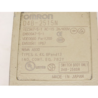 OMRON D4B-2515N LIMIT SWITCH W/D4B-0010N  ROLLER LEVER