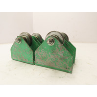 Lot of 4 Screw Down Conveyor Rollers 1-3/8" O.D. Ball Bearing 2-5/8" Height