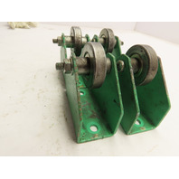 Lot of 4 Screw Down Conveyor Rollers 1-3/8" O.D. Ball Bearing 2-5/8" Height