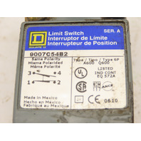 SQUARE D LIMIT SWITCH 9007C54B2 SERIES A W/TYPE B OPERATING HEAD