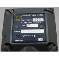 SQUARE D LIMIT SWITCH 9007C54B2 SERIES A W/TYPE B OPERATING HEAD EA-1 Roller Arm