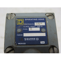 SQUARE D LIMIT SWITCH 9007C54B2 SERIES A W/TYPE B OPERATING HEAD EA2S Roller Arm