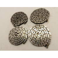 Used SS 304 Stainless Steel ANSI ROLLER CHAIN No. 4-R Riv 17 FT in 4 pc