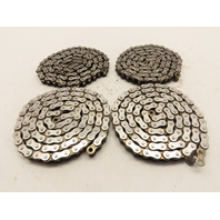 Used SS 304 Stainless Steel ANSI ROLLER CHAIN No. 4-R Riv 17 FT in 4 pc