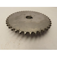 ANSI #40 Roller Chain Sprocket 36 Tooth Stainless Steel 1" Bore W/1/4" Key