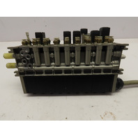SMC VFS2100 2200 2400 2600-5FZ Pneumatic 9-Valve Bank 24vdc Coils 1/4" Npt Ports