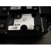 SMC VFS2100 2200 2400 2600-5FZ Pneumatic 9-Valve Bank 24vdc Coils 1/4" Npt Ports