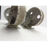 Fairbanks 136 6x2 2-Swivel 2-Ridgid Castor Wheel Set Semi Steel Cast Iron