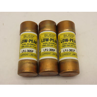 Bussmann LPJ-30SP Low-Peak Fuse Class J 30A 600VAC 300VDC Time Delay (Lot of 3)