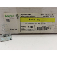 (Box/100) Unistrut P1010EG 1/2"-13 Spring Nuts Channel Strut Electro-Galvanized