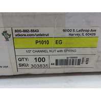(Box/100) Unistrut P1010EG 1/2"-13 Spring Nuts Channel Strut Electro-Galvanized