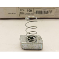 (Box/100) Unistrut P1010EG 1/2"-13 Spring Nuts Channel Strut Electro-Galvanized