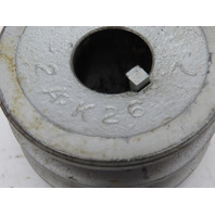 2AK26X7/8 Pulley 2.6 in X 1/2 in Double Groove AK 7/8"Fixed Bore Pulley