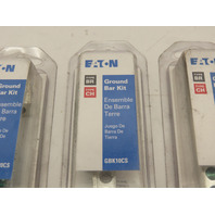 Qty-3 Eaton GBK1020CS 10 Terminal Ground Bar kits #2/0 lug  with 10 terminals