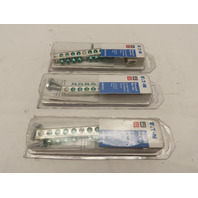 Qty-3 Eaton GBK1020CS 10 Terminal Ground Bar kits #2/0 lug  with 10 terminals