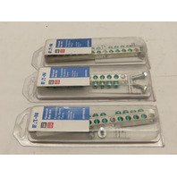 Qty-3 Eaton GBK1020CS 10 Terminal Ground Bar kits #2/0 lug  with 10 terminals