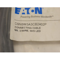 Eaton Cuttler Hammer CSNSM3A3CB2402P Cable M8 Plug-in St Male 3p/3w 24AWG 2M