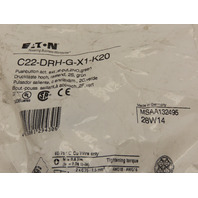 Eaton C22-D-G-X1-K20 22mm Green Pushbutton Momentary 2NO Non-Illuminated Switch