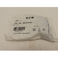 Eaton M22-D-R-K01 Red Momentary Push Button &oslash;22.5mm 1NC Contact 600VAC 10A