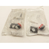 QTY 2 EATON M22-L-R-230R RED FLUSH MODULAR PUSHBUTTON