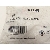 QTY 2 EATON M22-L-R-230R RED FLUSH MODULAR PUSHBUTTON