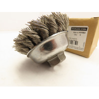 WEILER 3-1/2" Knot .023" SS Stainless Steel Wire Cup Brush 5/8-11 A.H. SRA-3 USA