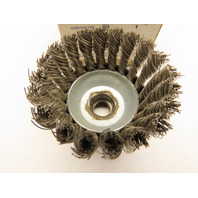 Weiler 94689 2-3/4" Cup Brush .020" Knotted Stainless Steel Wire 5/8"-11 SRA-2