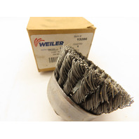 Weiler 13282 13286 Steel 2-3/4" Single Row Knot Wire Cup Brush 5/8"-11 UNC Nut