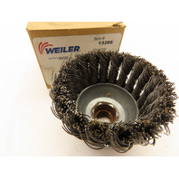 Weiler 13282 13286 Steel 2-3/4" Single Row Knot Wire Cup Brush 5/8"-11 UNC Nut