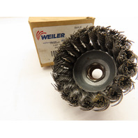 Weiler 13282 13286 Steel 2-3/4" Single Row Knot Wire Cup Brush 5/8"-11 UNC Nut
