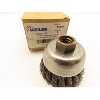 Weiler 13282 13286 Steel 2-3/4" Single Row Knot Wire Cup Brush 5/8"-11 UNC Nut
