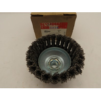 Weiler 36244 Wolverine 4 Knot Wire Cup Brush 0.025 Steel Fill 5/8-11 UNC Nut