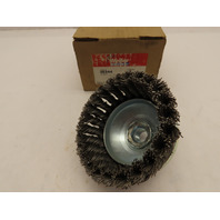 Weiler 36244 Wolverine 4 Knot Wire Cup Brush 0.025 Steel Fill 5/8-11 UNC Nut