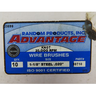 QTY 4 Advantage Knot-Type End Steel Wire Brush 1-1/8"Dia .020"