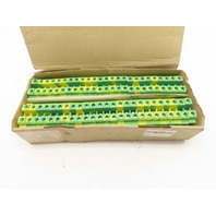 Eaton XBUT16PE Box of (50)DIN Rail Ground Terminal Blocks 600v 101a 16-4Awg 14mm