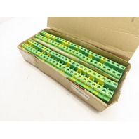Eaton XBUT16PE Box of (50)DIN Rail Ground Terminal Blocks 600v 101a 16-4Awg 14mm