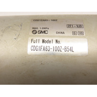 SMC CDG1FA63-100Z Pneumatic Air Cylinder 63MM Bore 100 Stroke (2)D-B54 Switches