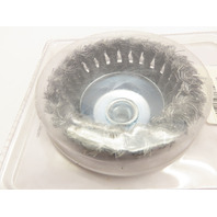 Makita D-55326 4"x 5/8"-11UNC Banded Knotted Wire Cup Brush For Grinders