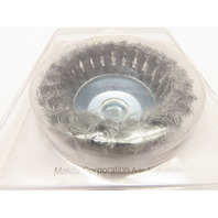 Makita D-55326 4"x 5/8"-11UNC Banded Knotted Wire Cup Brush For Grinders