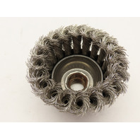 Osborn Cup Brush: 2-3/4" Dia 0.014" Wire Dia Stainless Steel Knotted 33567